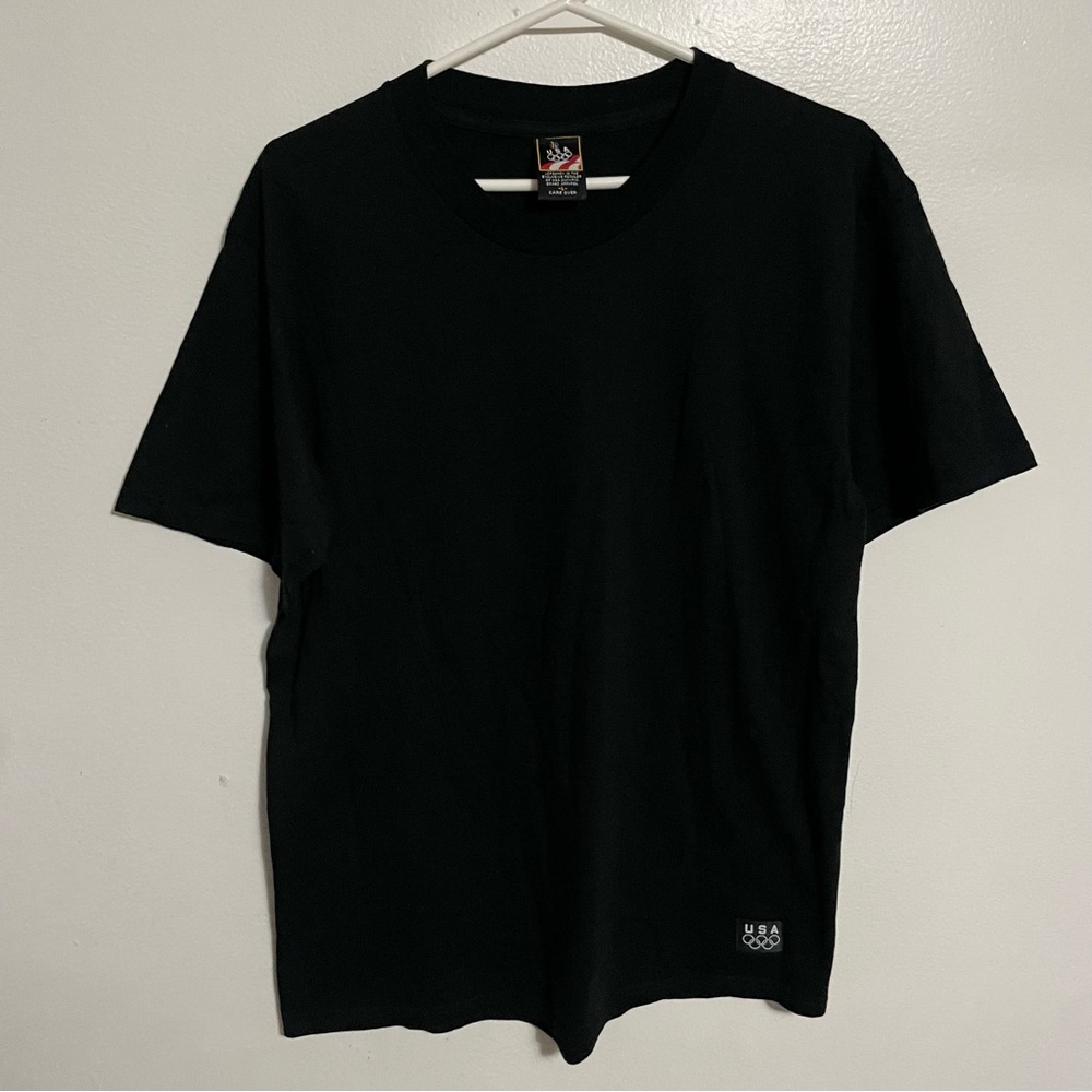 Vintage 90's USA OLYMPICS JC Penney Mini Patch Logo Short Sleeve Black T-Shirt